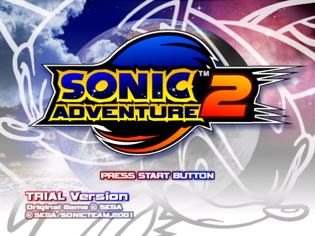 Sonic Adventure 2 - Trial Version (Prototype) Title Screen